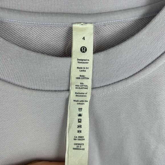Lululemon Perfectly Oversized Crew Sweatshirt Lavender Dew Size 4 - Picture 4 of 7